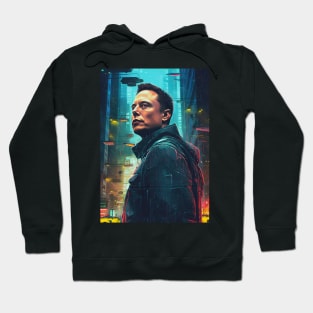 Elon Musk Cyberpunk Art Hoodie